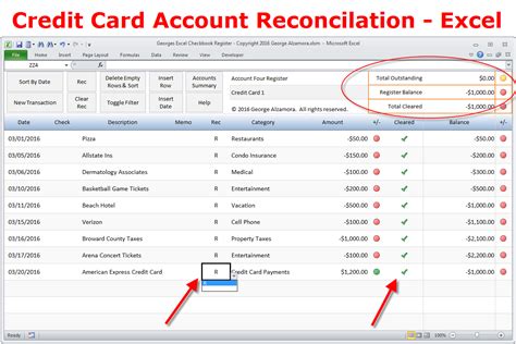 how to reconcile credit card